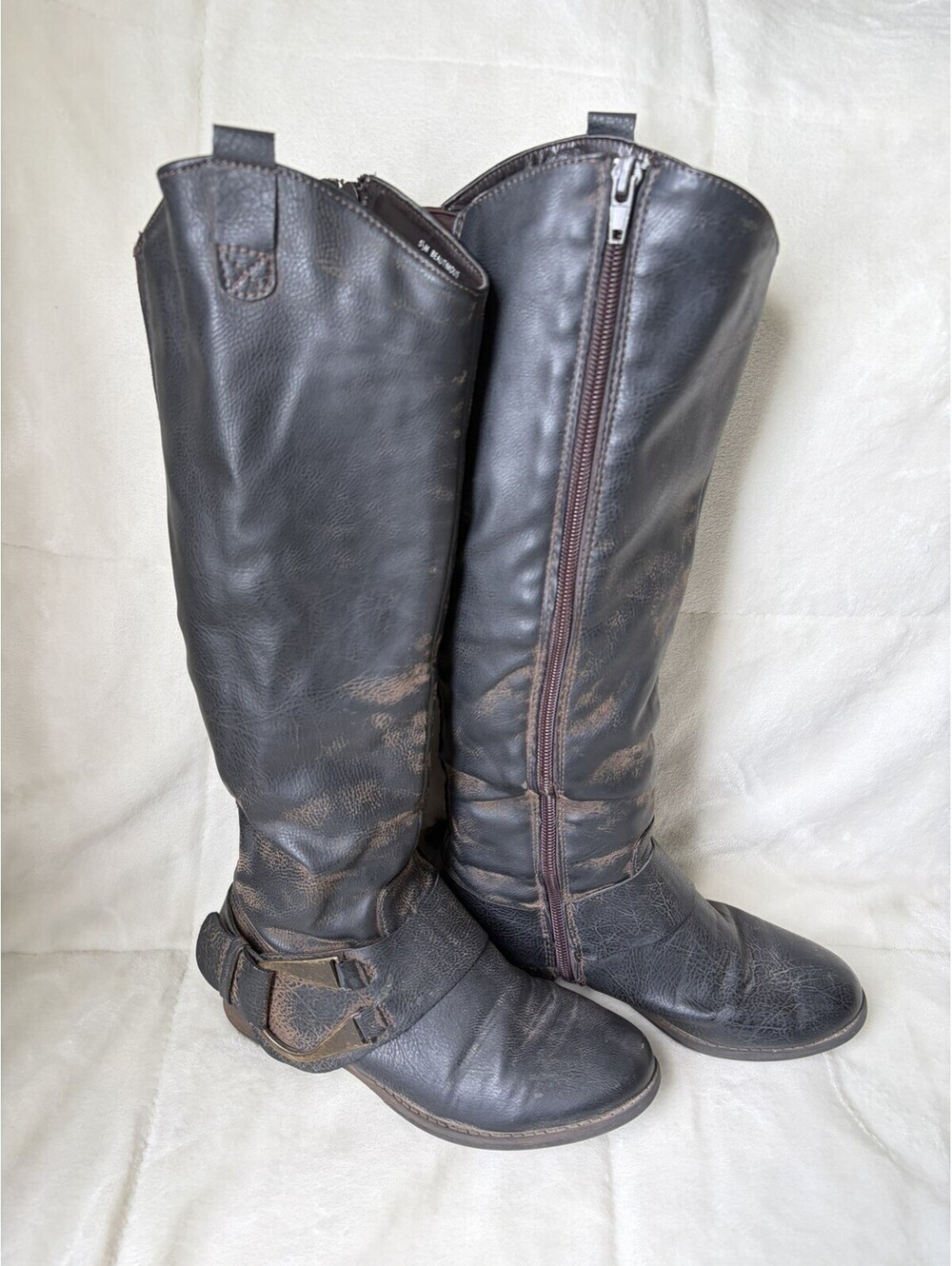 RH Venom Women’s Black Distressed Tall Riding Boots Size 5.5